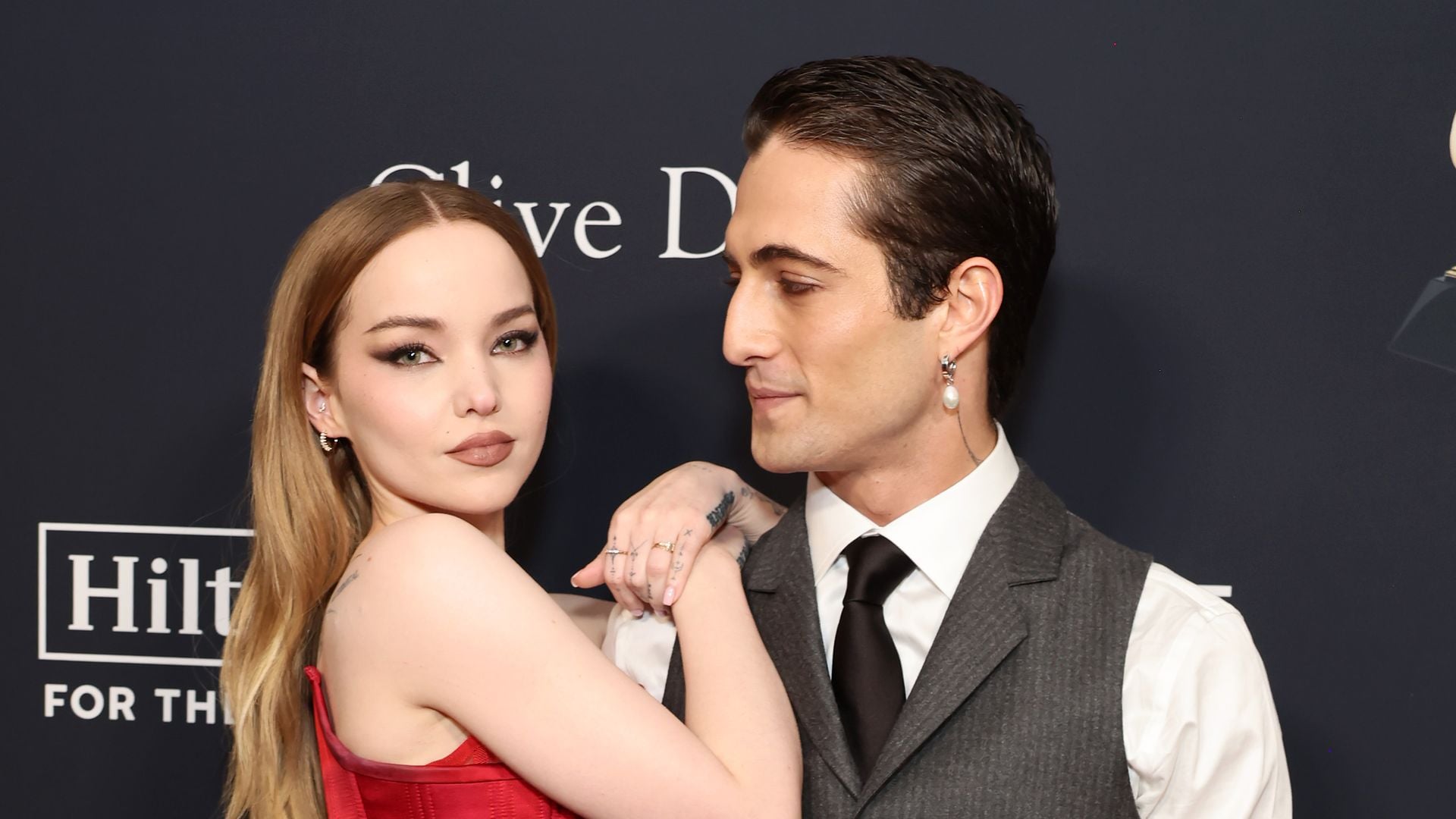 Dove Cameron und Damiano David bei der Pre-Grammy Gala 2024