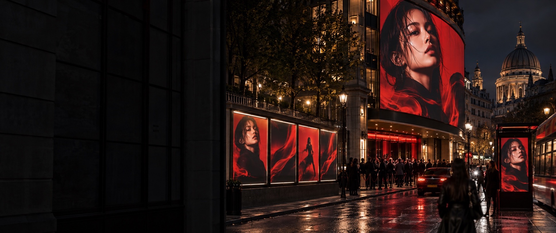 International music marketing campaign across digital outdoor media in a European city